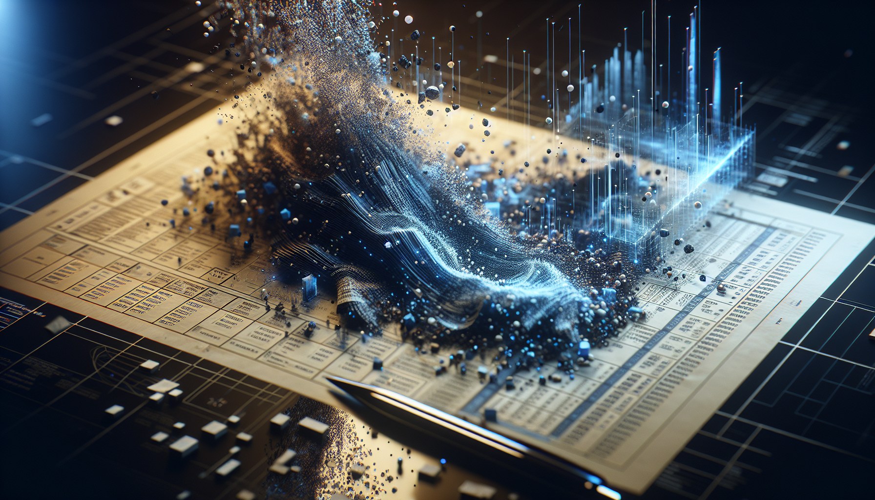 Generate a macro-abstract image with extreme precision, filled with textures. The image captures a transformation taking