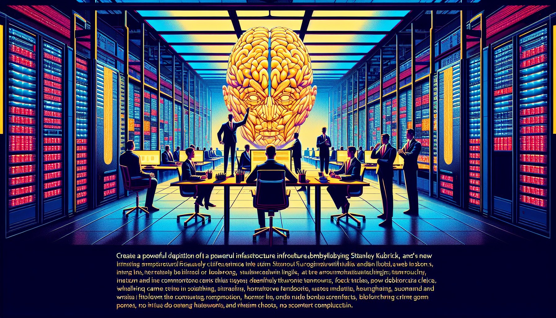 Create a visual depiction of a powerful AI infrastructure embodying Huawei's new framework. The scene should take inspir