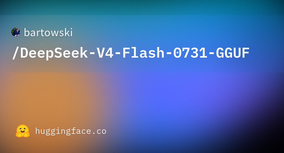 DeepSeek-V4-Flash GGUF — enterprise logic on consumer hardware